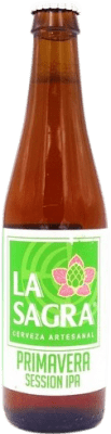 2,95 € Envío gratis | Cerveza La Sagra Primavera España Botellín Tercio 33 cl