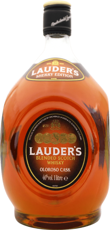 29,95 € Spedizione Gratuita | Whisky Blended Lauder's Oloroso Sherry Cask Finish — Affinato in Botte, Edizione Limitata Regno Unito 1 L
