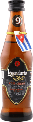 3,95 € Envio grátis | Rum Legendario Añejo Cuba 9 Anos Garrafa Miniatura 5 cl