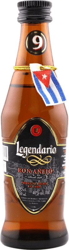 3,95 € Free Shipping | Rum Legendario Añejo Cuba 9 Years Miniature Bottle 5 cl