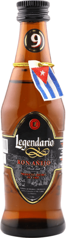 3,95 € Kostenloser Versand | Rum Legendario Añejo — Gereift Kuba 9 Jahre Miniaturflasche 5 cl