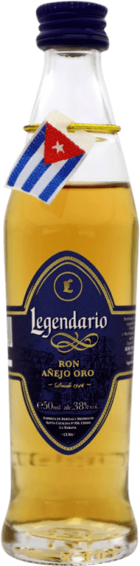 3,95 € Envío gratis | Ron Legendario Añejo Oro Cuba Botellín Miniatura 5 cl