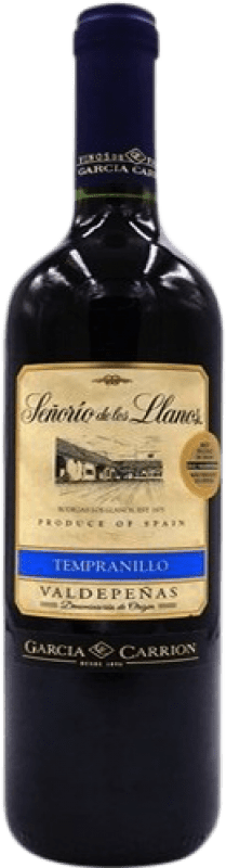 5,95 € 免费送货 | 红酒 Los Llanos Señorío D.O. Valdepeñas 西班牙 Tempranillo 瓶子 75 cl