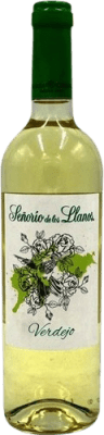 3,95 € Envio grátis | Vinho branco Los Llanos Señorío D.O. Valdepeñas Espanha Verdejo Garrafa 75 cl