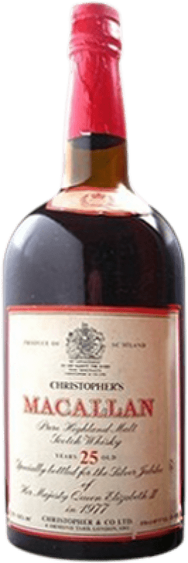 19 109,95 € 免费送货 | 威士忌单一麦芽威士忌 Macallan Christopher's Queen's Jubilee 收藏家标本 英国 25 岁 特别的瓶子 1,5 L