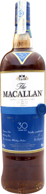 8 928,95 € Envoi gratuit | Whisky Single Malt Macallan Triple Cask — Triple Fût Royaume-Uni 30 Ans Bouteille 70 cl