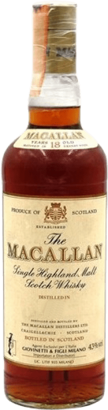 6 905,95 € Kostenloser Versand | Single Malt Whisky Macallan Großbritannien 18 Jahre Flasche 70 cl Sammlerstück Nicht zum Verzehr Geeignet
