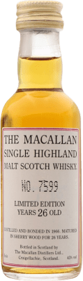 512,95 € Kostenloser Versand | Single Malt Whisky Macallan Großbritannien 26 Jahre Miniaturflasche 5 cl Sammlerstück Nicht zum Verzehr Geeignet