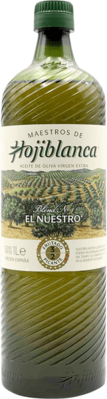 22,95 € Envío gratis | Aceite de Oliva Maestros de Hojiblanca. Virgen Extra España Hojiblanca Botella 1 L