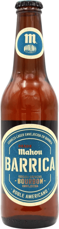 3,95 € Kostenloser Versand | Bier Mahou Barrica Bourbon Spanien Drittel-Liter-Flasche 33 cl