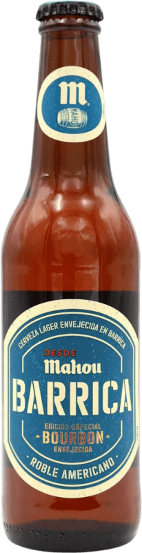 4,95 € Free Shipping | Beer Mahou Lager Spain Third-Liter Bottle 33 cl Bourbon