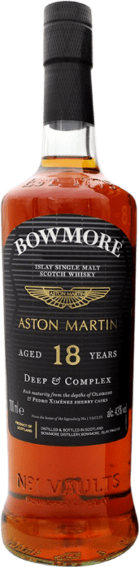337,95 € Envío gratis | Whisky Single Malt Morrison's Bowmore Aston Martin Escocia Reino Unido 18 Años Botella 70 cl