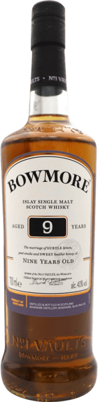 59,95 € Free Shipping | Whisky Single Malt Morrison's Bowmore Scotland United Kingdom 9 Years Bottle 70 cl