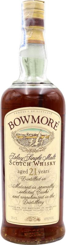 2 623,95 € Envío gratis | Whisky Single Malt Morrison's Bowmore Escocia Reino Unido 21 Años Botella 70 cl Ejemplar Coleccionista No Apto para Consumo
