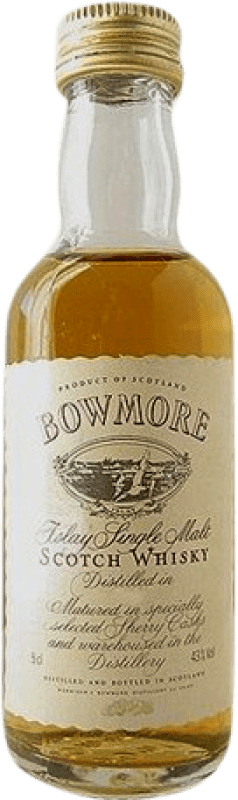 414,95 € Spedizione Gratuita | Whisky Single Malt Morrison's Bowmore Scozia Regno Unito Bottiglietta Mignon 5 cl Esemplare da Collezione Non Idoneo al Consumo