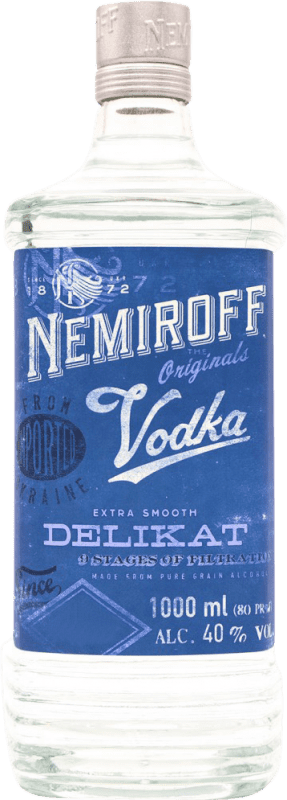 16,95 € Envío gratis | Vodka Nemiroff Delikat Ucrania Botella 1 L