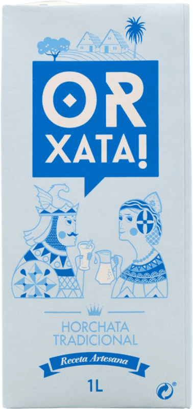 2,95 € Envio grátis | Refrigerantes Orxata Tradicional Espanha Tetra Brik 1 L Horchata