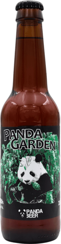 3,95 € Envio grátis | Cerveja Panda Garden Negra Bélgica Garrafa Terço 33 cl