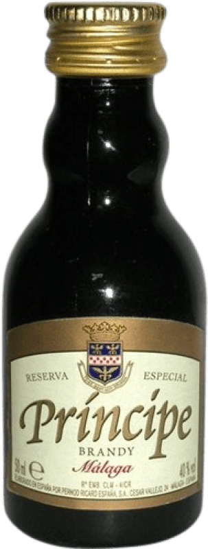 3,95 € Spedizione Gratuita | Brandy Pernod Ricard Príncipe Speciale Riserva Spagna Bottiglietta Mignon 5 cl
