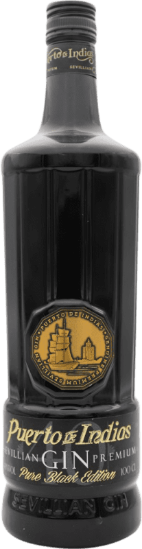 26,95 € Бесплатная доставка | Джин Puerto de Indias Pure Black Edition Испания бутылка 1 L