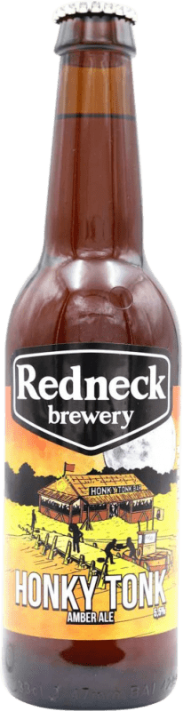 3,95 € Spedizione Gratuita | Birra Redneck Honky Tonk Ale, Amber — Ambrata Spagna Bottiglietta Terzo 33 cl