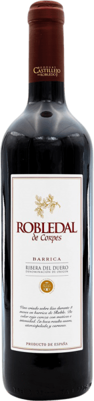 6,95 € Spedizione Gratuita | Vino Rosso Robledal de Corpes Botte D.O. Ribera del Duero Spagna 75 cl