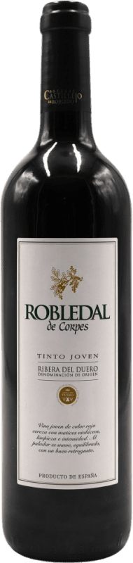5,95 € Kostenloser Versand | Rotwein Robledal de Corpes Jung D.O. Ribera del Duero Spanien Flasche 75 cl
