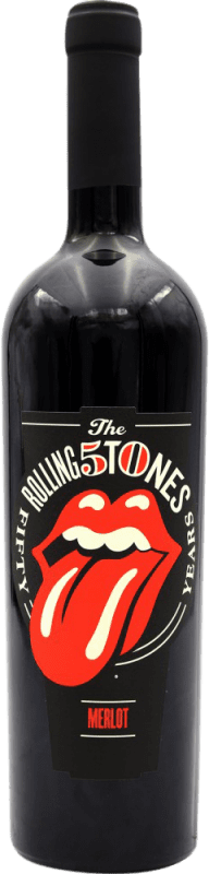 29,95 € Envío gratis | Vino tinto Rolling Stones Estados Unidos Merlot Botella 75 cl