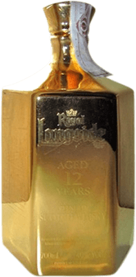 176,95 € Kostenloser Versand | Whiskey Blended Royal Langside Gold Ceramic Decanter Großbritannien 12 Jahre Flasche 70 cl