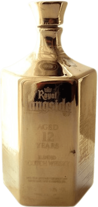 153,95 € Free Shipping | Whisky Blended Royal Langside Silver Ceramic Decanter United Kingdom 12 Years Bottle 70 cl