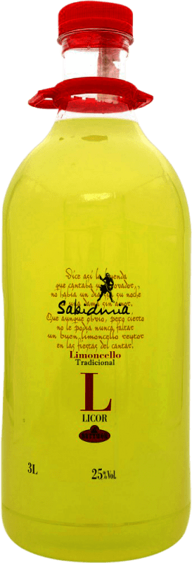 34,95 € Envio grátis | Limoncello Sabiduria Itália Garrafão 3 L