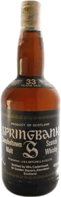 Single Malt Whisky Springbank 33 Jahre 70 cl Sammlerstück Nicht zum Verzehr Geeignet