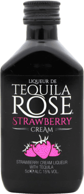 3,95 € Spedizione Gratuita | Crema di Liquore Tequila Rose Strawberry Messico Bottiglia Miniatura 5 cl