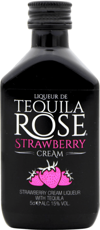 3,95 € Spedizione Gratuita | Crema di Liquore Tequila Rose Messico Bottiglietta Mignon 5 cl Strawberry — Fragola