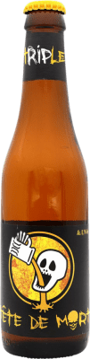37,95 € Envio grátis | Caixa de 4 unidades Cerveja Tete de Mort Triple Bélgica Garrafa Terço 33 cl