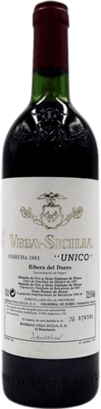 701,95 € Бесплатная доставка | Красное вино Vega Sicilia Único 1981 D.O. Ribera del Duero Кастилия-Леон Испания бутылка 75 cl