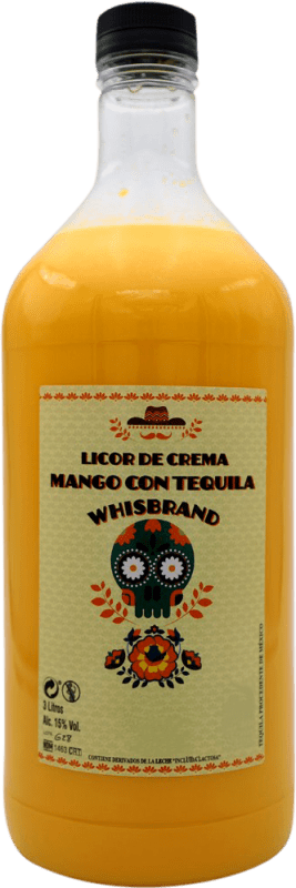 32,95 € Spedizione Gratuita | Tequila Whisbrand Crema Messico Bottiglia Speciale 3 L Mango, Tequila