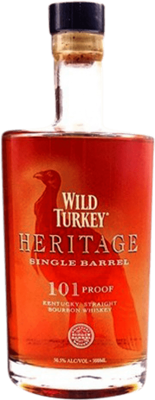 682,95 € Free Shipping | Bourbon Whisky Wild Turkey Heritage United States Bottle 70 cl