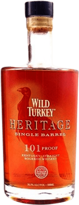 682,95 € Бесплатная доставка | Виски Бурбон Wild Turkey Heritage Соединенные Штаты бутылка 70 cl