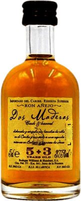 3,95 € Spedizione Gratuita | Rum Williams & Humbert Dos Maderas 5+3 Spagna Bottiglia Miniatura 5 cl