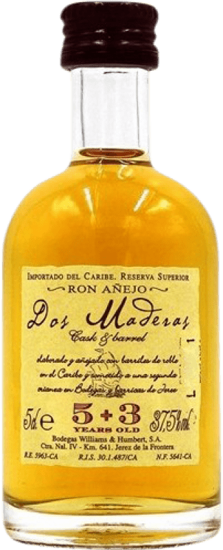 5,95 € Envoi gratuit | Rhum Williams & Humbert Dos Maderas 5+3 Espagne Bouteille Miniature 5 cl