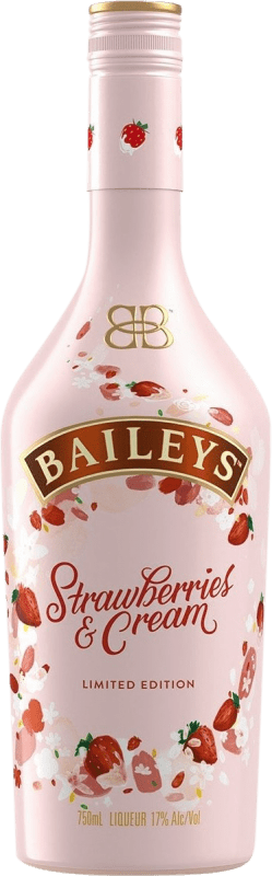 28,95 € Spedizione Gratuita | Crema di Liquore Baileys Irish Cream Strawberries & Cream Limited Edition Spagna Bottiglia 70 cl