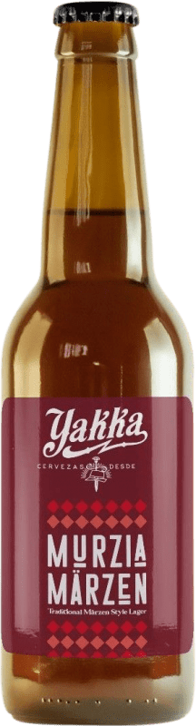4,95 € Envío gratis | Cerveza Yakka Marzen Lager Castilla la Mancha España Botellín Tercio 33 cl