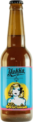 2,95 € 免费送货 | 啤酒 Yakka Blonde — 淡色啤酒 卡斯蒂利亚 - 拉曼恰 西班牙 三分之一升瓶 33 cl