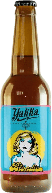 2,95 € 免费送货 | 啤酒 Yakka Blonde — 淡色啤酒 卡斯蒂利亚 - 拉曼恰 西班牙 三分之一升瓶 33 cl