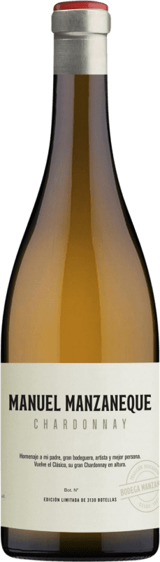 24,95 € Envío gratis | Vino Blanco EA Vinos by Manzaneque I.G.P. Vino de la Tierra de Castilla Castilla la Mancha España Chardonnay 75 cl