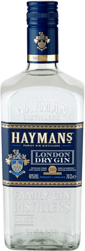 39,95 € Envio grátis | Gin Gin Hayman's London Dry Reino Unido Garrafa 70 cl Sem Álcool