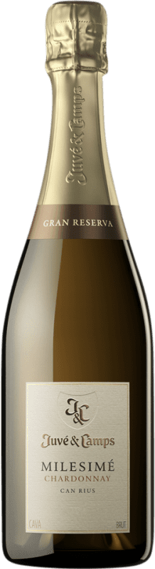 42,95 € Envio grátis | Espumante branco Juvé y Camps Milesimé D.O. Cava Catalunha Espanha Chardonnay Garrafa 75 cl