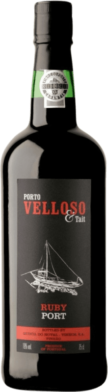 16,95 € Spedizione Gratuita | Vino Rosso Quinta do Noval Velloso & Tait Ruby I.G. Porto Douro Portogallo Touriga Franca, Tinta Roriz, Tinta Barroca 75 cl