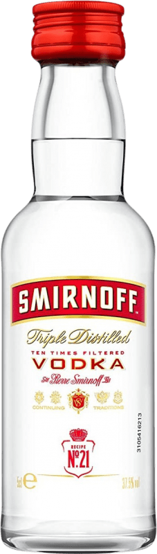 3,95 € Spedizione Gratuita | Vodka Smirnoff Russia Bottiglia Miniatura 5 cl